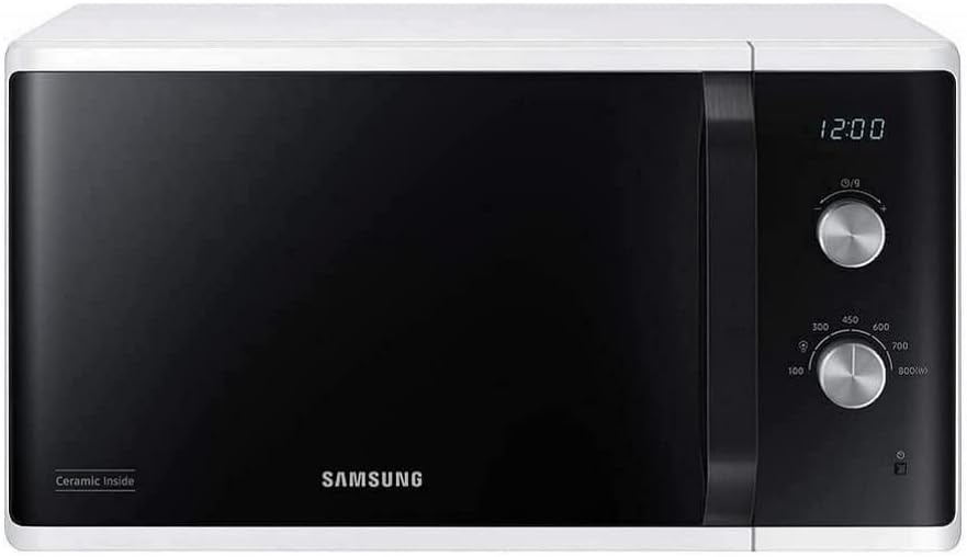 Samsung MW3500 Mikrowelle MS23K3614AW/EG / 800 W / 23 L Garraum / 48, 9 cm Breite / Kratzfester Kera