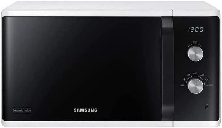 Samsung MW3500 Mikrowelle MS23K3614AW/EG / 800 W / 23 L Garraum / 48, 9 cm Breite / Kratzfester Kera