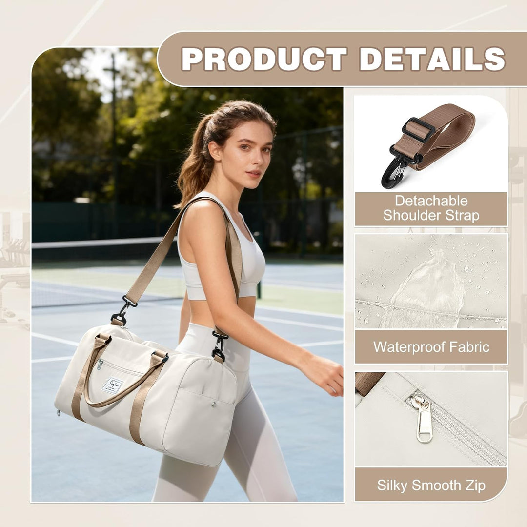 WEPLAN Sport Duffel Bag Damen Herren Sporttasche mit Schuhfach & Nassfach Reisetasche Handgepäck Tas