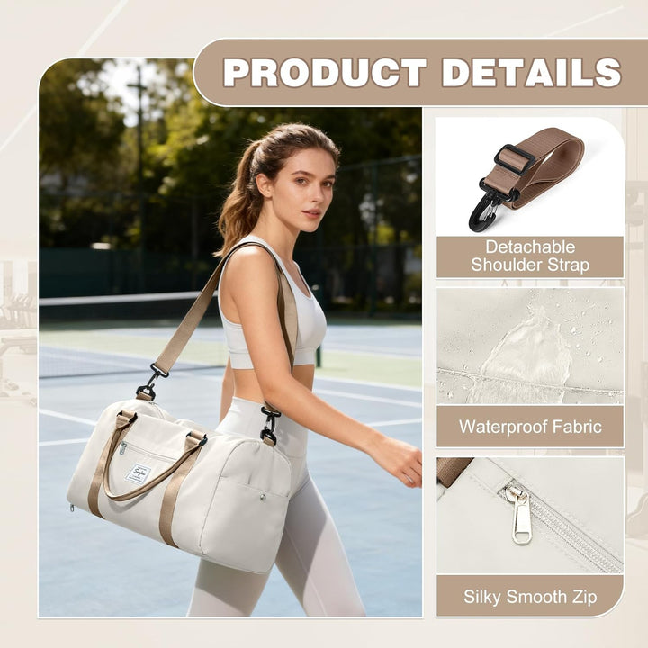 WEPLAN Sport Duffel Bag Damen Herren Sporttasche mit Schuhfach & Nassfach Reisetasche Handgepäck Tas