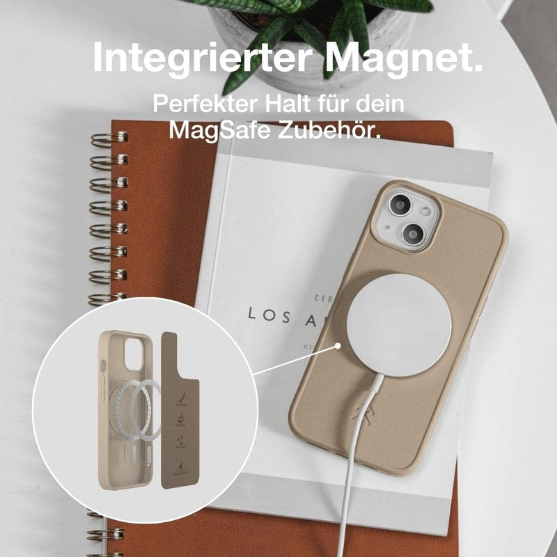 Woodcessories - Magnetische Handyhülle für iPhone 14, iPhone 13 kompatibel mit MagSafe, Hülle mit Ma