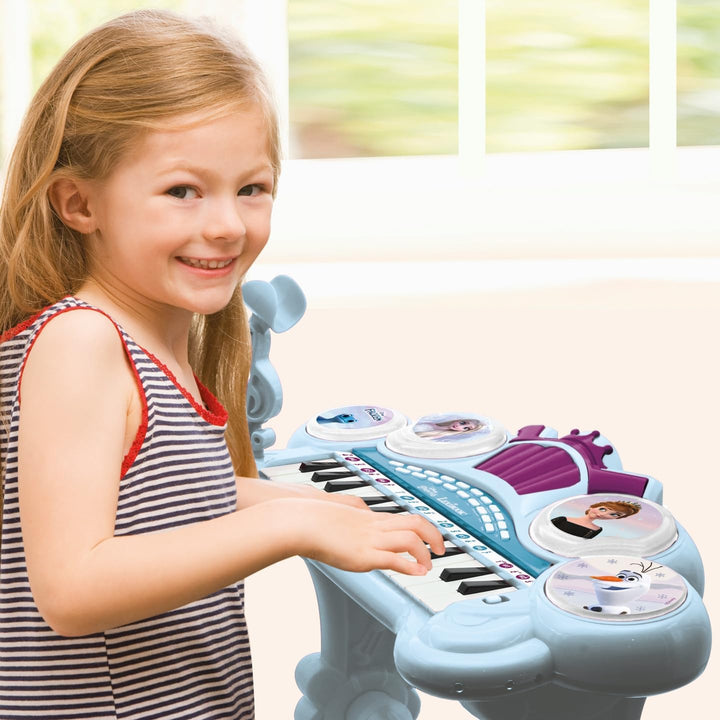 Lexibook, Die Eiskönigin, Elektronisches Keyboard mit Sitz, Mikrofon, MP3-Player, Soundeffekten, Dem