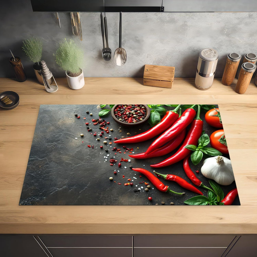 KitchenYeah© Herdabdeckplatte Einteilig Küche Herdabdeckung Induktionsfeld Ceranfeld Herdabdeckplatt