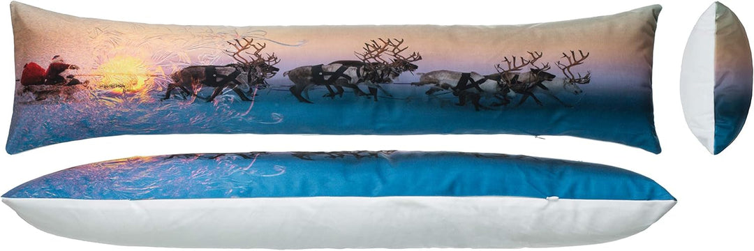 Brandsseller Weihnacht Zugluftstopper LED Beleuchtet Timer Dekokissen Windstopper 90x20 cm (90x20 cm