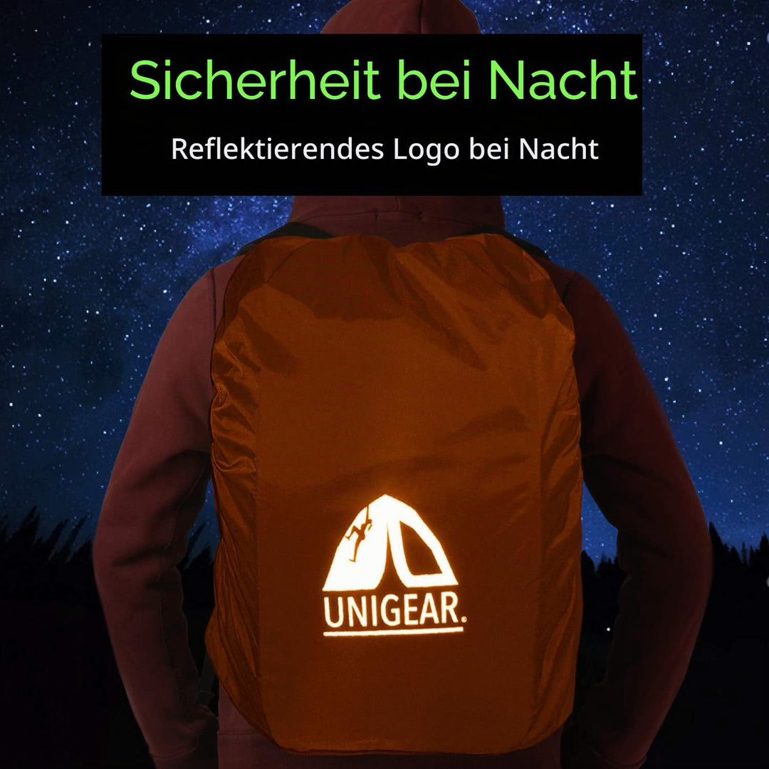 Unigear Regenschutz für Rucksäcke Schulranzen mit Reflektor, wasserdichte Regenhülle Rucksack Cover