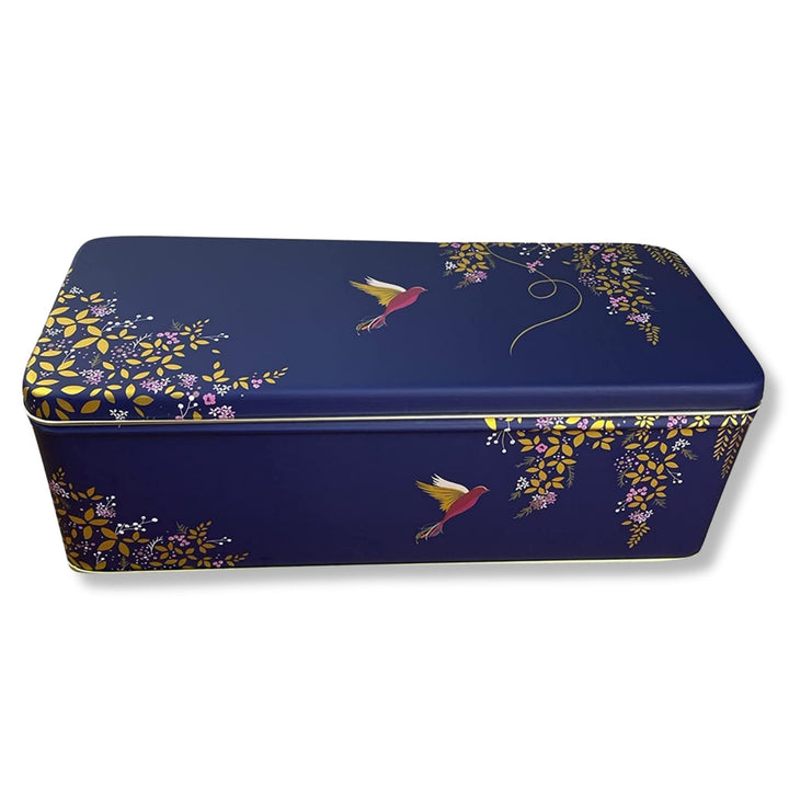 Geschenkdose Design Sara Miller - Liebevoll gestaltete rechteckige Vorratsdose - Motiv Paradiesvogel