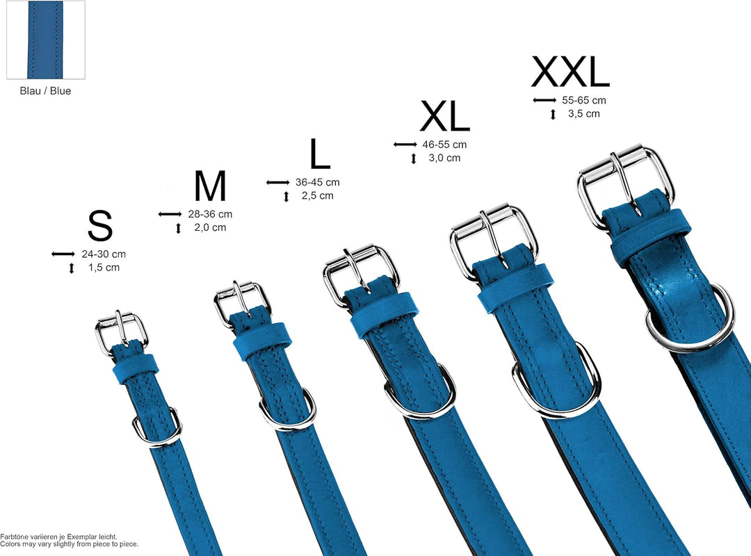 Schnüffelfreunde Halsband für Hunde aus Leder, Hundehalsband für den grossen, mittleren und kleinen
