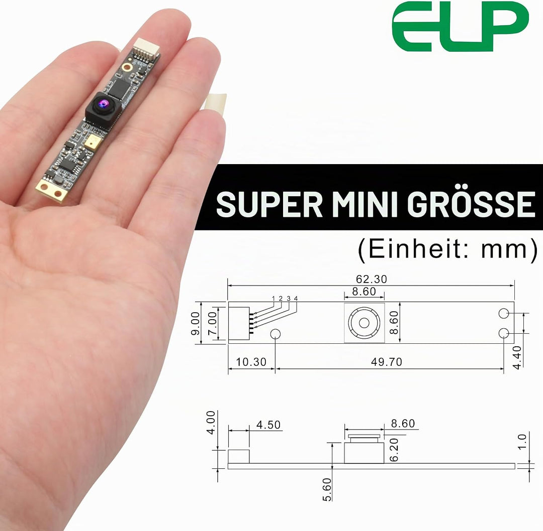 G 8MP USB Kameramodul mit Mikrofon Weitwinkel PC Kamera für Computer 4K Lightburn Kamera für Lasergr