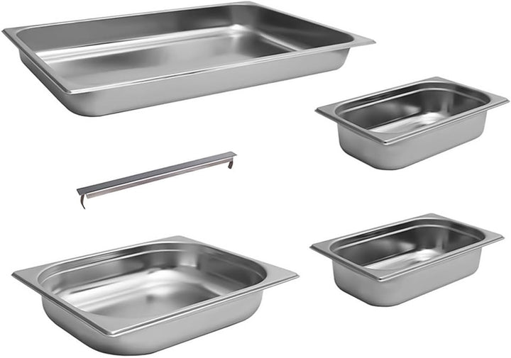 ZORRO - 2X Chafing Dish Speisewärmer Profi Set 15-Teilig in Gastro Qualität Warmhaltebehälter Edelst