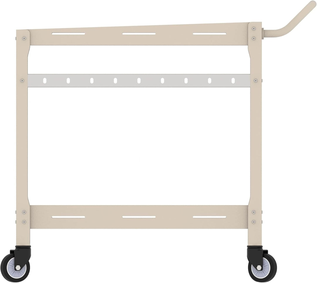 casa.pro Outdoor Servierwagen Bard Garten Rollwagen mit 2 Ablagen Stahl Indoor 72 x 77 x 38 cm Grill