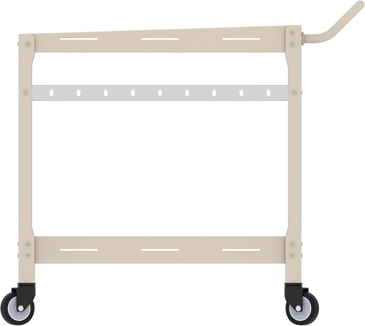 casa.pro Outdoor Servierwagen Bard Garten Rollwagen mit 2 Ablagen Stahl Indoor 72 x 77 x 38 cm Grill