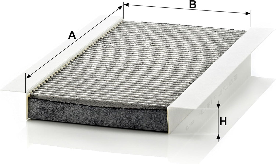 MANN-FILTER CUK 3337 Innenraumfilter – Pollenfilter mit Aktivkohle – Für PKW CUK Single, CUK Single