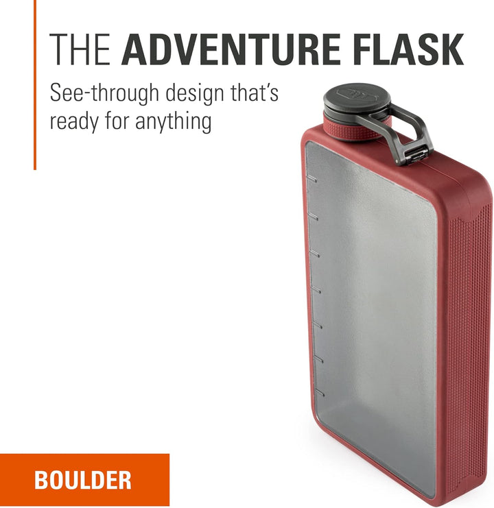 GSI Outdoors Boulder Flask Thermosflasche, Unisex, für Erwachsene 16 Fluid Ounces Haute, Rot, 16 Flu