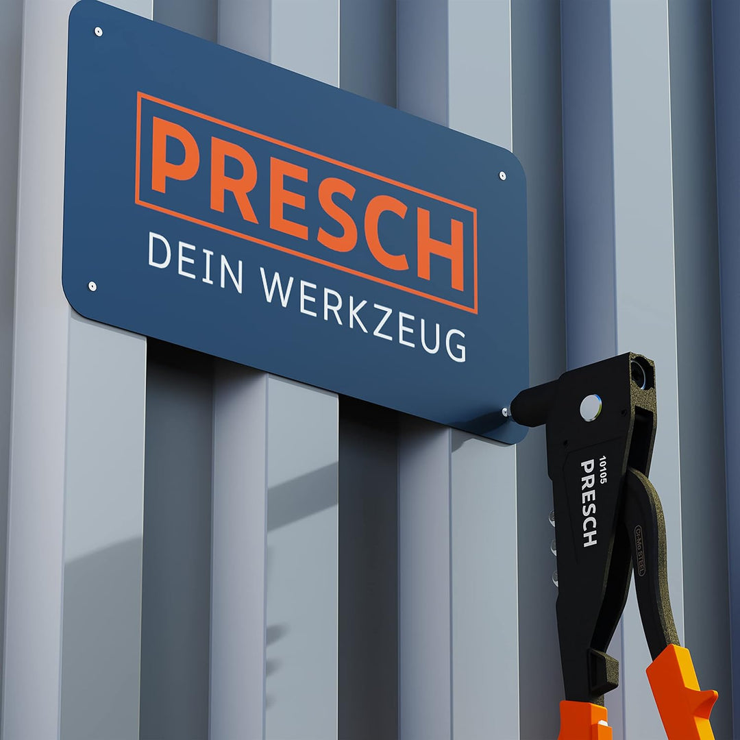 Presch Blindnietzange inkl. Nietlehre - Robuste Profi Nietenzange - Nietzange mit ergonomischem Grif