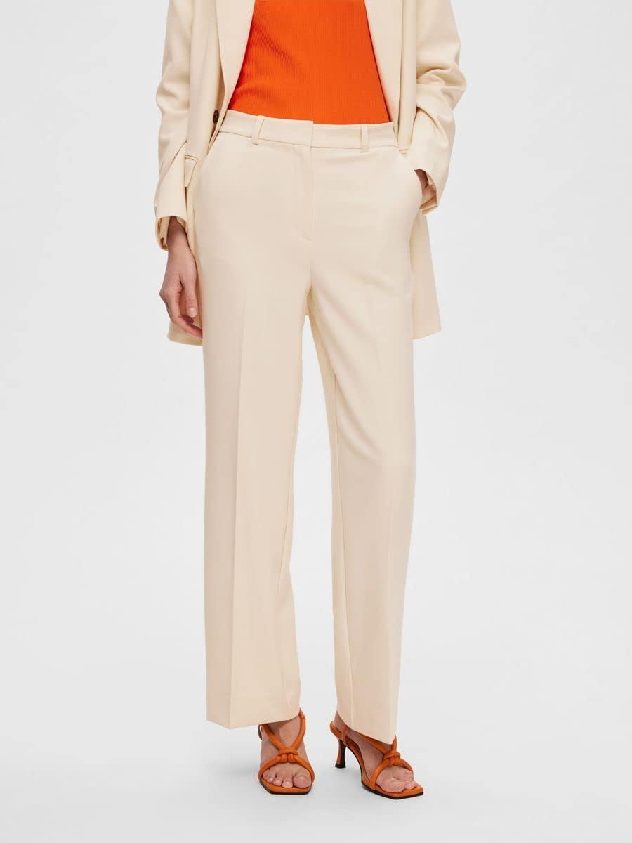 Selected Femme Female High Waist Hose Klassische 38W / 30L Birch, 38W / 30L Birch