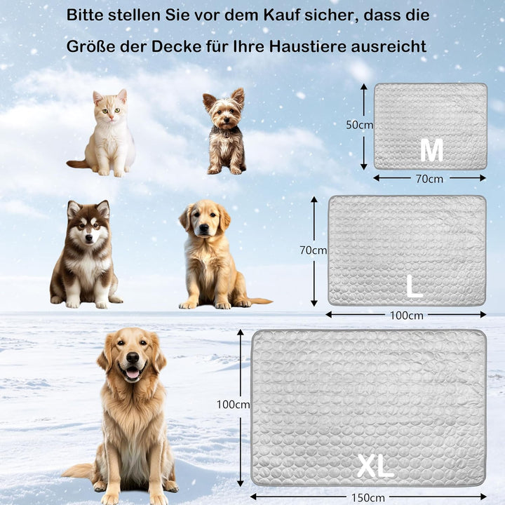 Generisch kühlmatte Hund, Hundekühlmatte, 150x100cm Bett Kühldecke | Atmungsaktiv, Kratzfest, Waschb