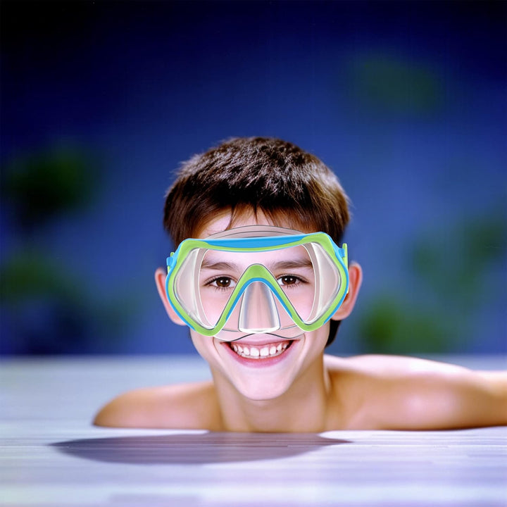 ZABERT Prämie Kinder Taucherbrille,Kinder Schwimmbrille für 2-14 Jahre Jungen Mädchen, bequem elasti