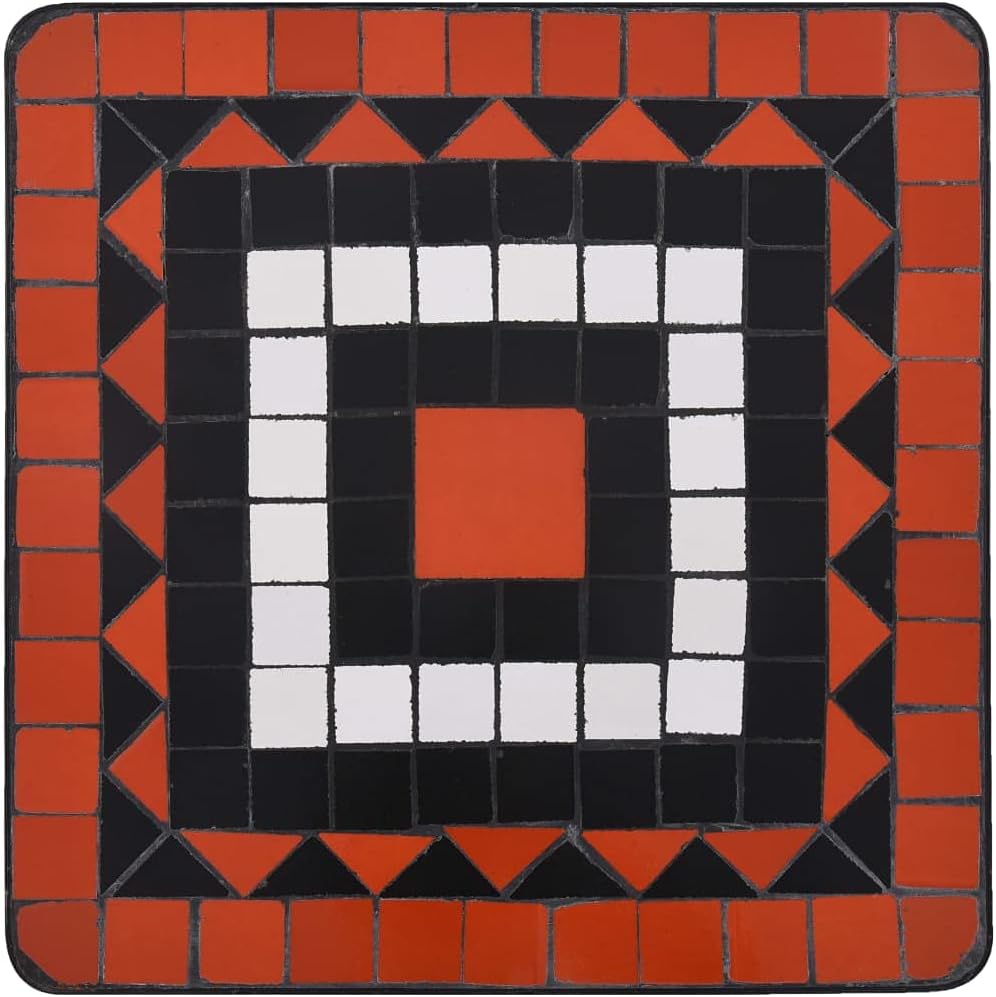 puraday Mosaik-Beistelltisch Pflanztisch Gartentisch Klein Blumentisch Beistelltisch Metall Gartenti