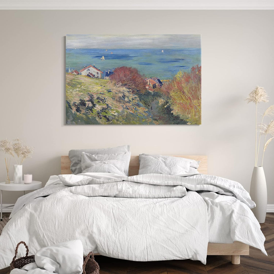 Printed Paintings Leinwand (100x70cm): Claude Monet - Pourville 100x70 cm, 100x70 cm