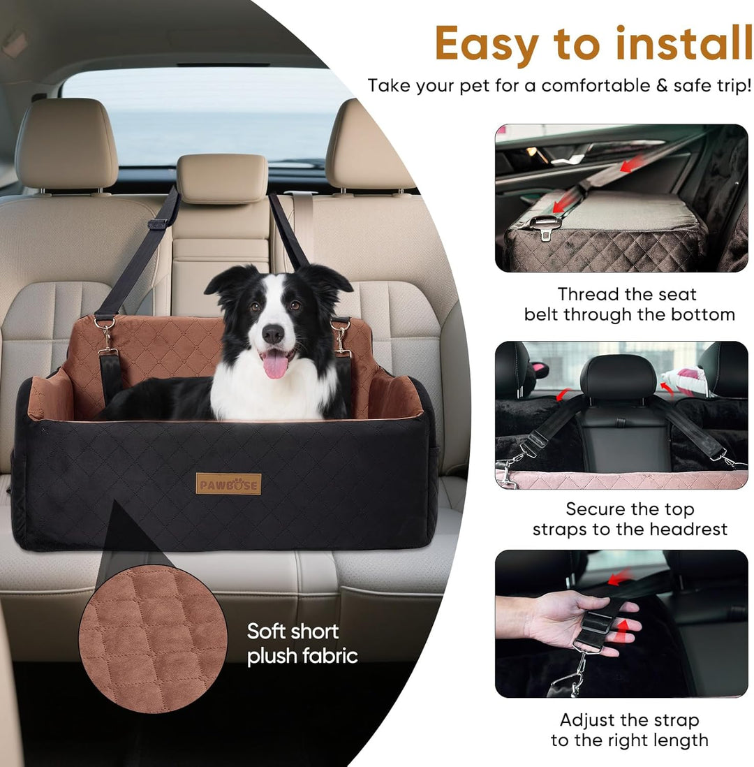 Haustier-Autositz, geeignet für mittelgrosse bis grosse Hunde (unter 55 lbs) oder Zwei kleine Hunde.