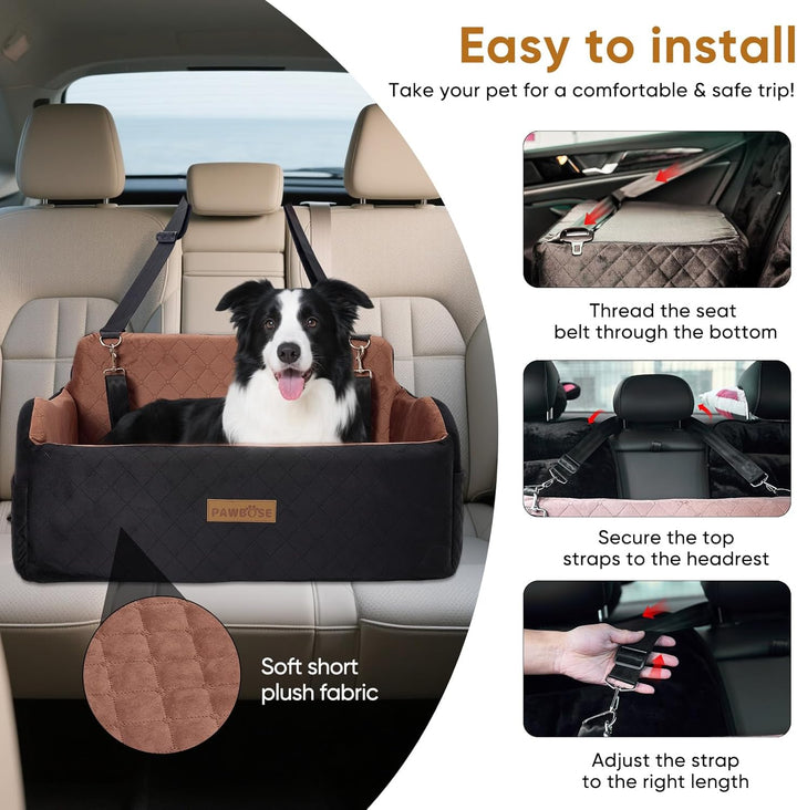 Haustier-Autositz, geeignet für mittelgrosse bis grosse Hunde (unter 55 lbs) oder Zwei kleine Hunde.