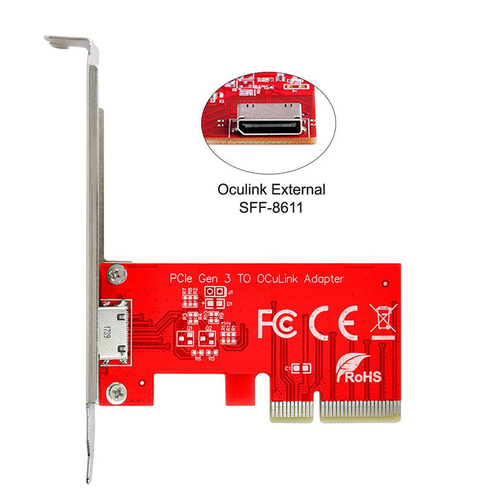 ChenYang CY PCI-E 3.0 Express 4.0 x4 zu Oculink Externer SFF-8612 SFF-8611 Host Adapter für PCIe SSD
