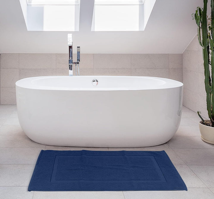 Utopia Towels Badematten mit Baumwollbändern, Marineblau, [kein Badezimmerteppich], 100% ringgesponn