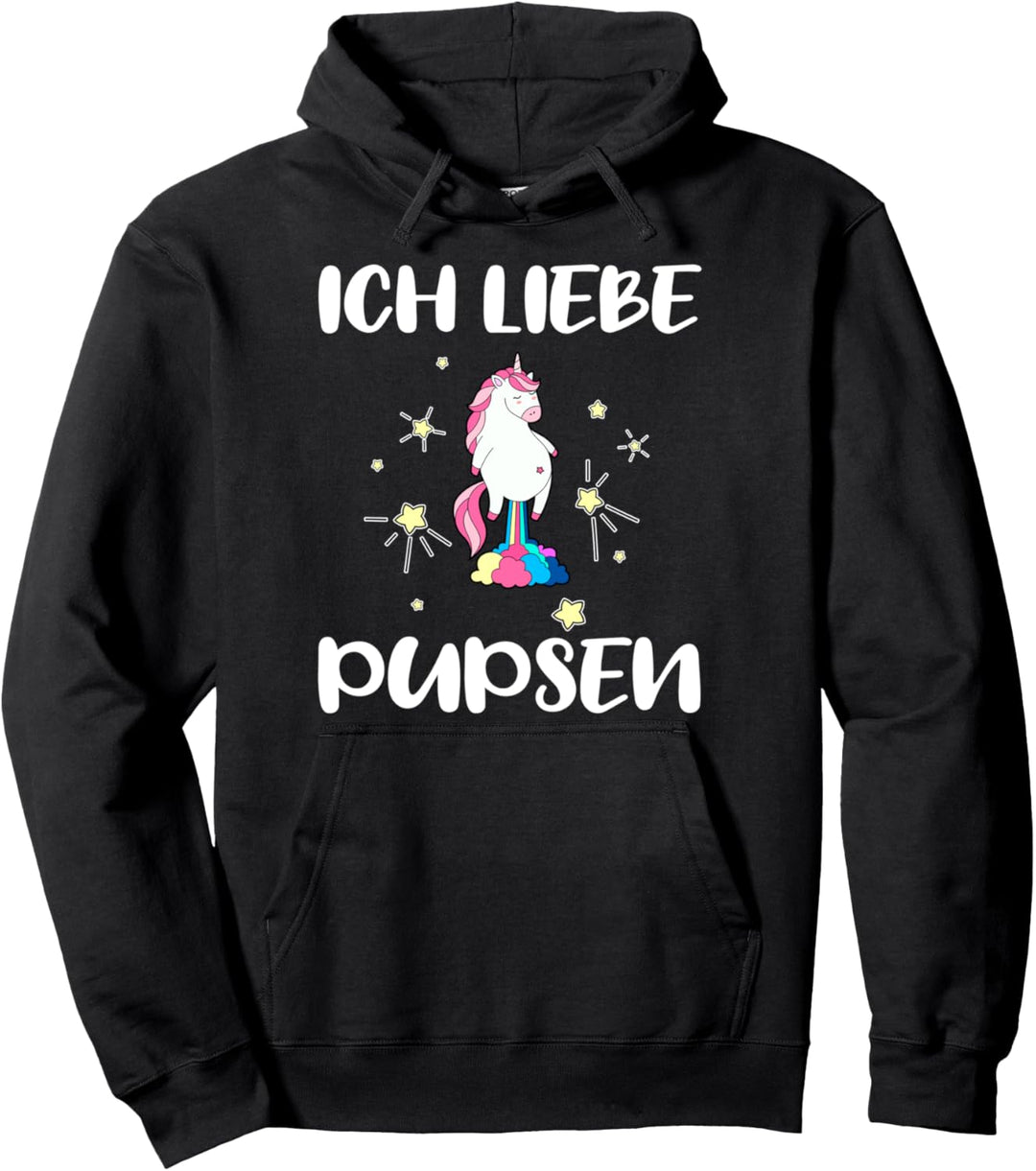 Ich liebe Pupsen I love Pupsen Pupsendes einhorn Pullover Hoodie