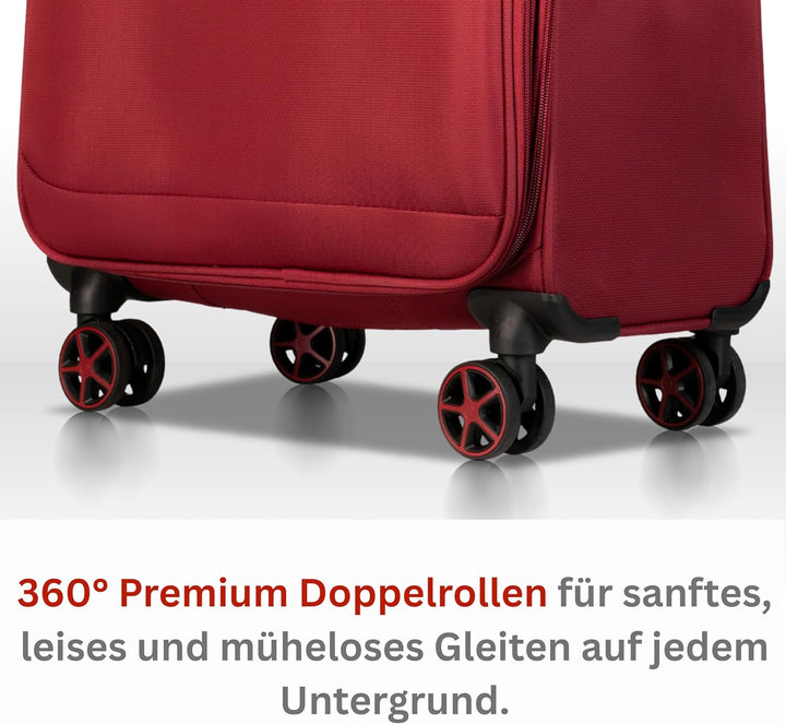 Cocoono Koffer Weichschale 64L bis 84L mit Dehnfalte – Stoffkoffer mit 4 Rollen – Reisekoffer Stoff