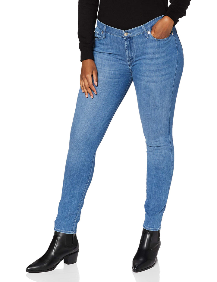 7 For All Mankind Damen The Skinny Jeans 23 Light Blue