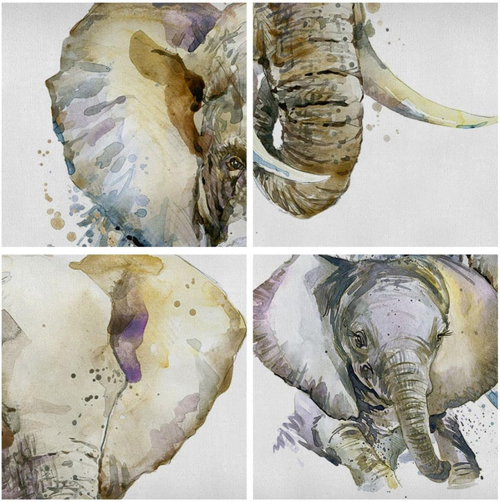 Bilder auf Leinwand Elefanten tier safari afrika Leinwandbild 70x50cm Wandbilder Dekoration Wohnzimm