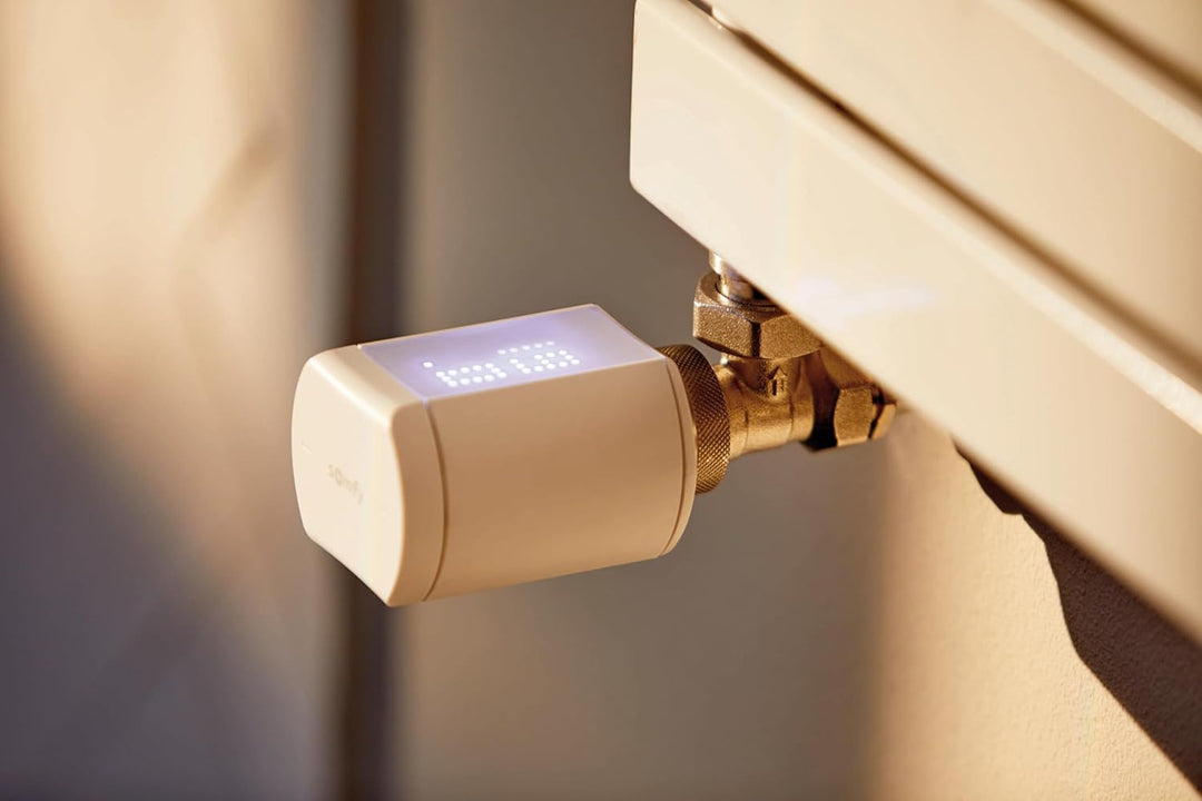 Somfy 1870508 - Heizkörper-Thermostat io | Zur automatischen Regelung der Temperatur von Warmwasserh