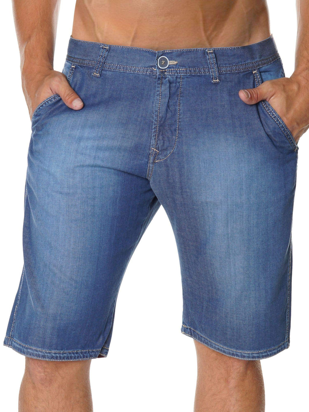 Stanley Denim Herren Jeans Shorts 22742 - Blau 32W Blau, 32W Blau