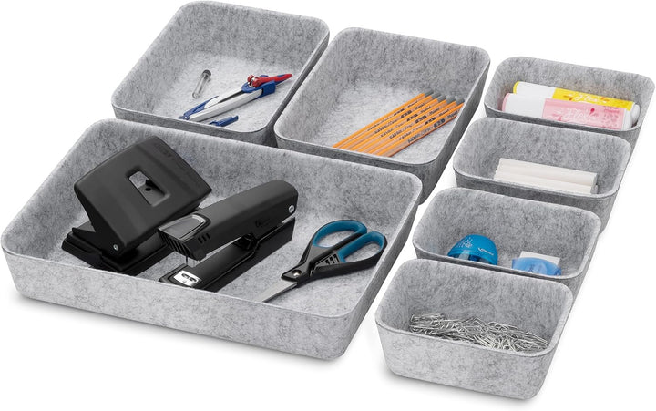 helit H6131082 - Schubladen Organizer the organizer, 7-teilig, Filz, Aufbewahrungsbox