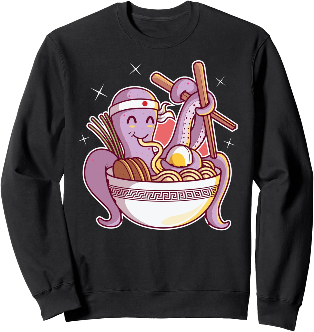 Nur ein Octopus Girl, das Anime & Ramen Japanese Ninja liebt Sweatshirt
