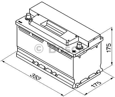 BOSCH 0 092 S30 120 S3 012 Starterbatterie 88Ah 12V 740A DIN/ISO LB5 Kompatibel mit OPEL Vectra C Ca