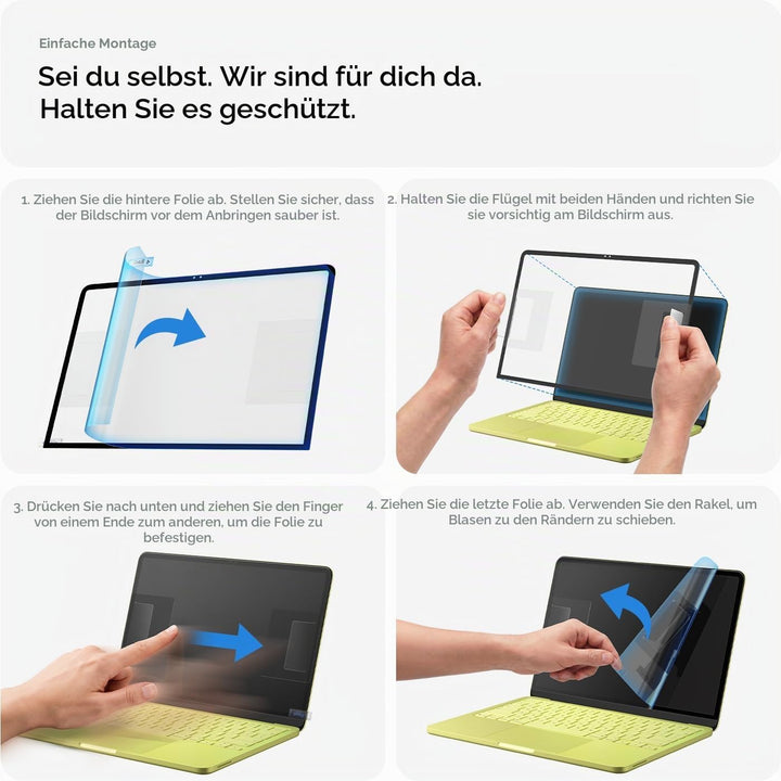 Spigen Glas.tR Slim Displayschutz für MacBook Neo 13 Zoll, Volle Abdeckung, Kristallklarer Displaysc