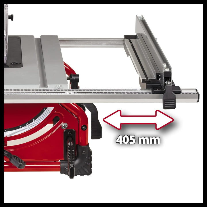 Einhell Tischkreissäge TE-TS 254 T (2.000 Watt, Softstart, Aluminium-Haupttisch, Tischverbreiterung,