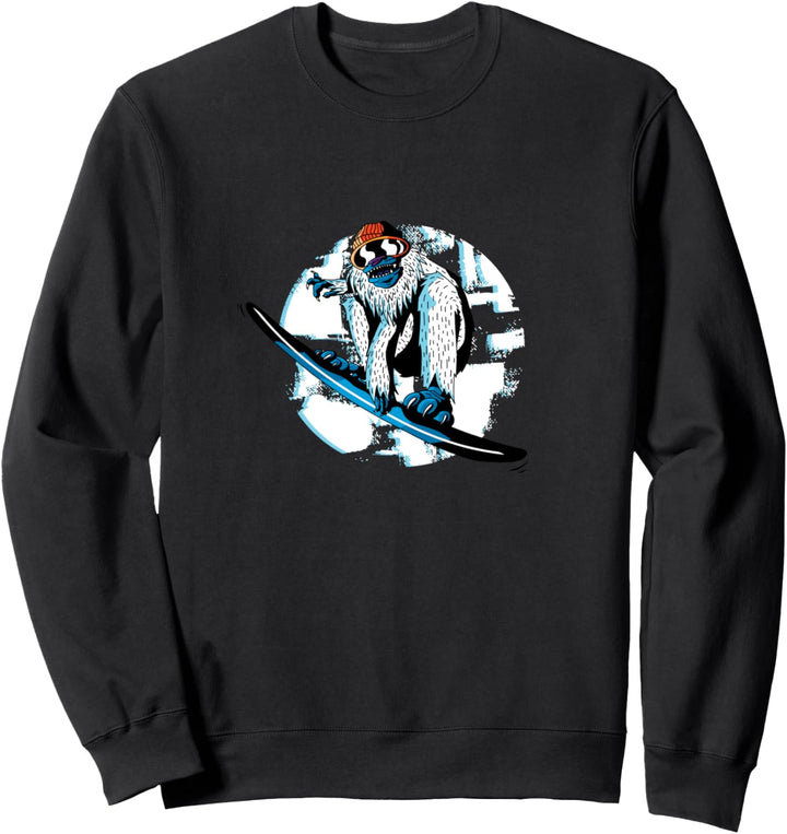 Snowboarden Design mit Yeti Sowboarder Sweatshirt