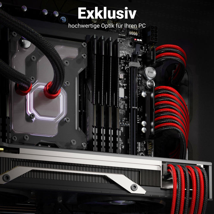 deleyCON Netzteil Kabel Set 6-Teilig 30cm - Intern Grafikkarte PC Computer Mainboard Motherboard 18