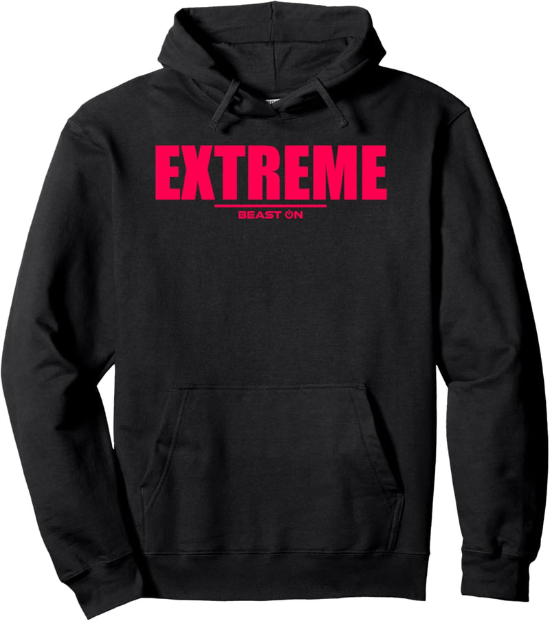 Extreme pink rote Schrift Fitness Bodybuilding Gym Training Pullover Hoodie