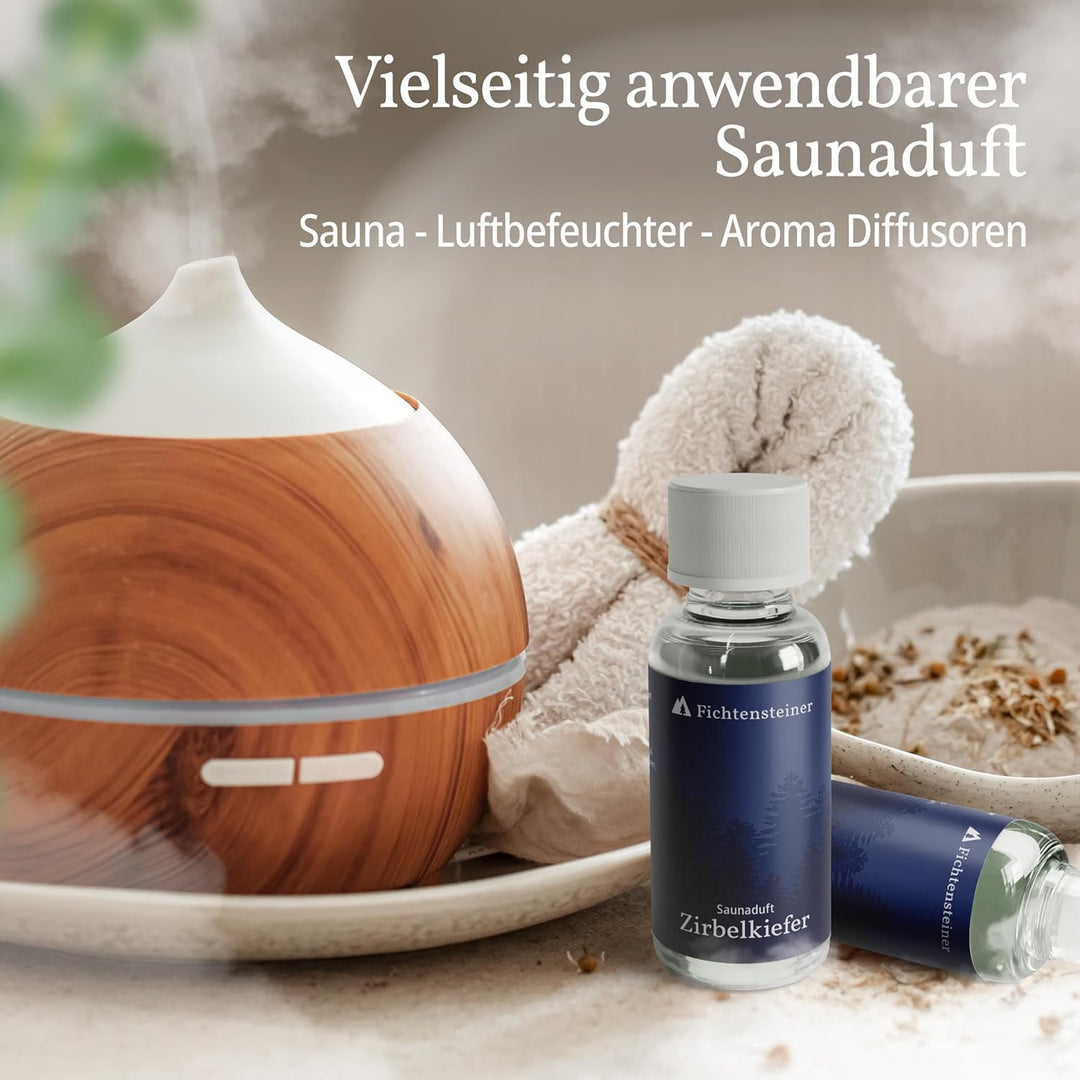 Fichtensteiner Saunaaufguss Zirbelkiefer - Sauna Aufgussmittel - Ergiebiger Sauna Aufguss für bis zu