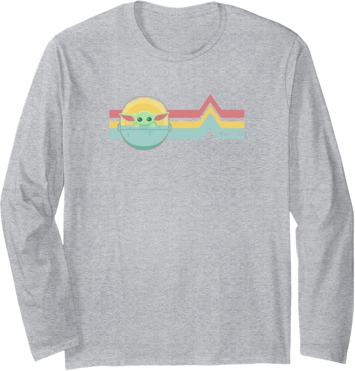 Star Wars The Mandalorian The Child Rainbow Chest Lines Langarmshirt