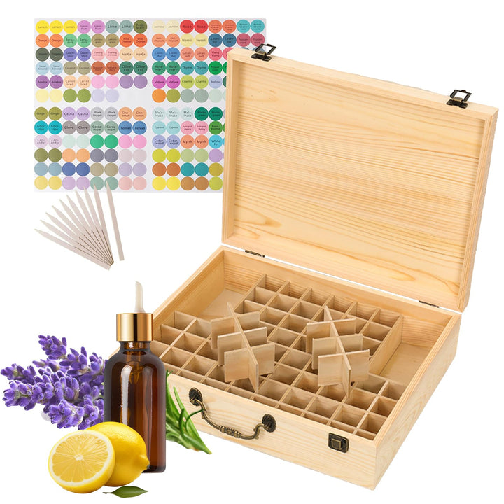 RoseFlower 80 Löcher Ätherisches Öl Aufbewahrungsbox Duftöle Display Ständer Behälter, Essential Oil