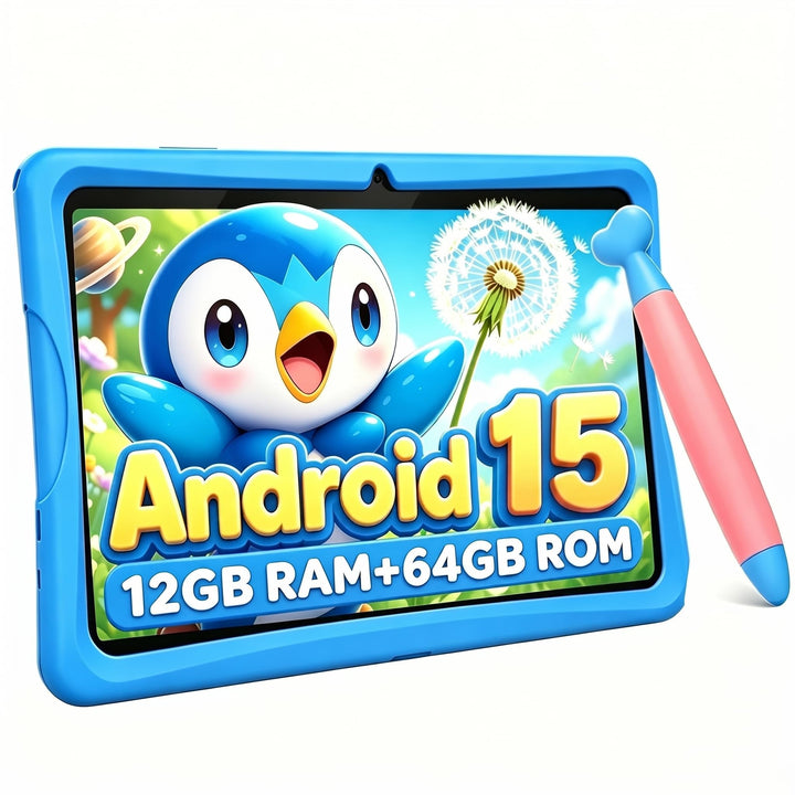 TABWEE K10 Kinder Tablet 10 Zoll, 12 GB RAM + 64 GB ROM (TF 2 TB) Kids Tablet mit Elternkontrolle, S