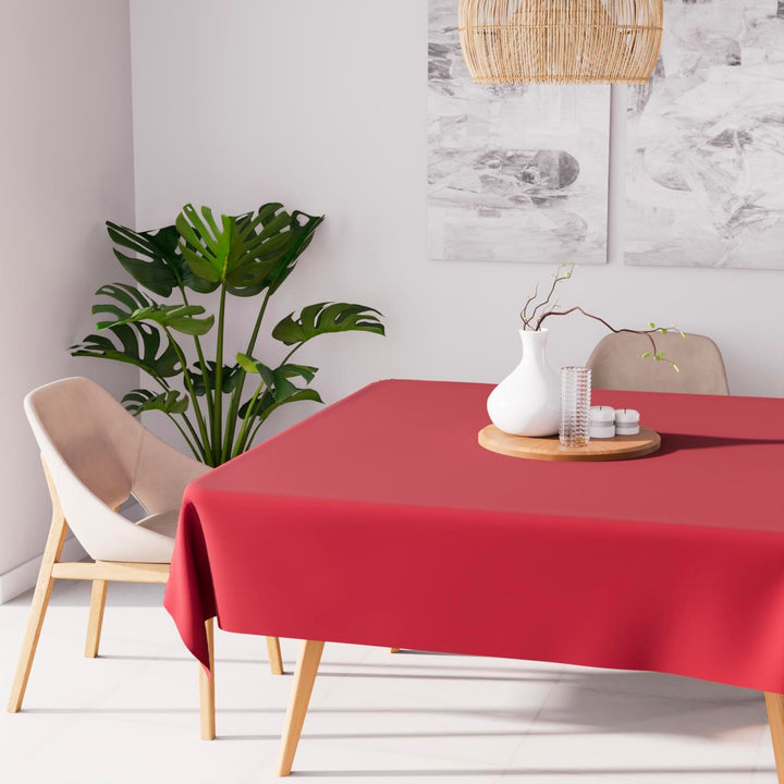 Soleil d'ocre Tischdecke mit Fleckschutz quadratisch 180x180 cm ALIX rot Rot 180 x 180 cm (Quadratis