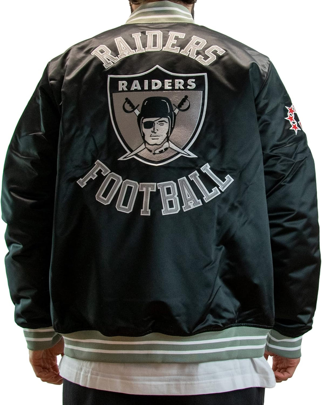 Mitchell & Ness NFL Heavyweight Satin Jacket L Oakland Raiders - Black, L Oakland Raiders - Black