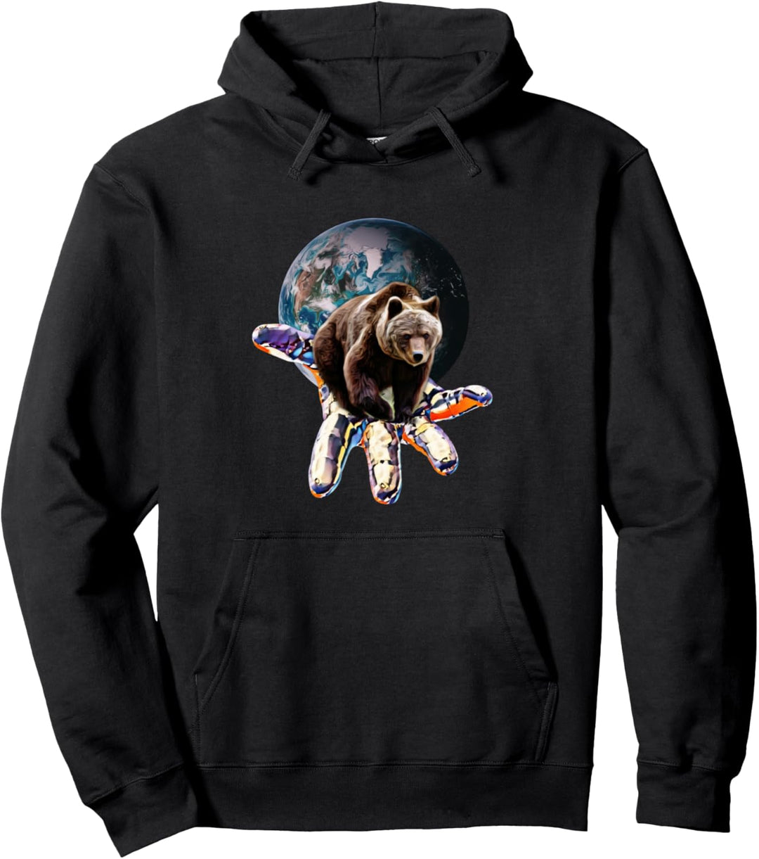 Grizzly Grizzlybär Bären Bär Motiv Raubtier Krallen Zähne Pullover Hoodie