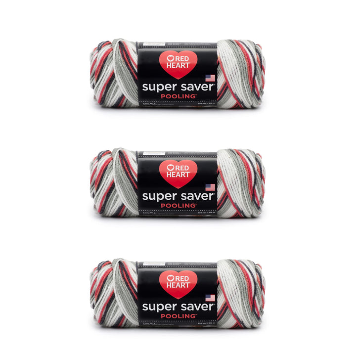 Red Heart Super Saver Haute Garn – 3 Stück 141 g – Acryl – 4 Medium (Kammgarn) – 230 Meter – Stricke