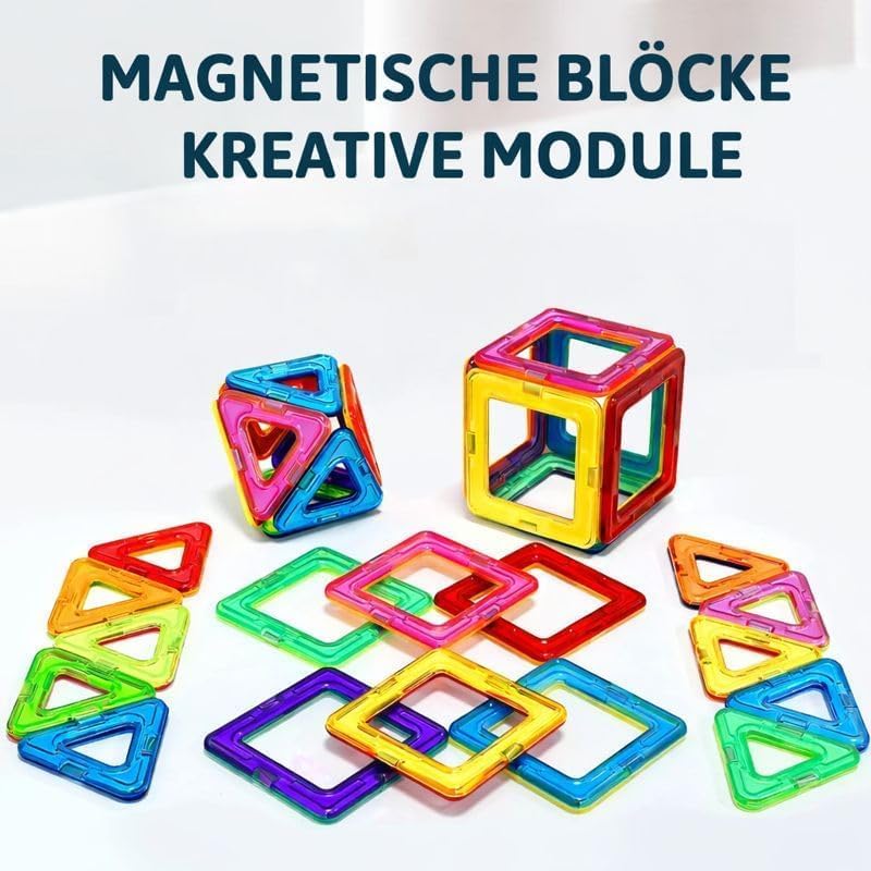Magnetische Bausteine 101 Teile, Magnetspielzeug Magneten Kinder Magnetbausteine Magnet Spielzeug Ma